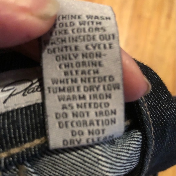 Chico’s size 12 blue high waist jeans silver & white embellished details stretch - Picture 14 of 16